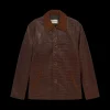 La Veste Cuir Croco