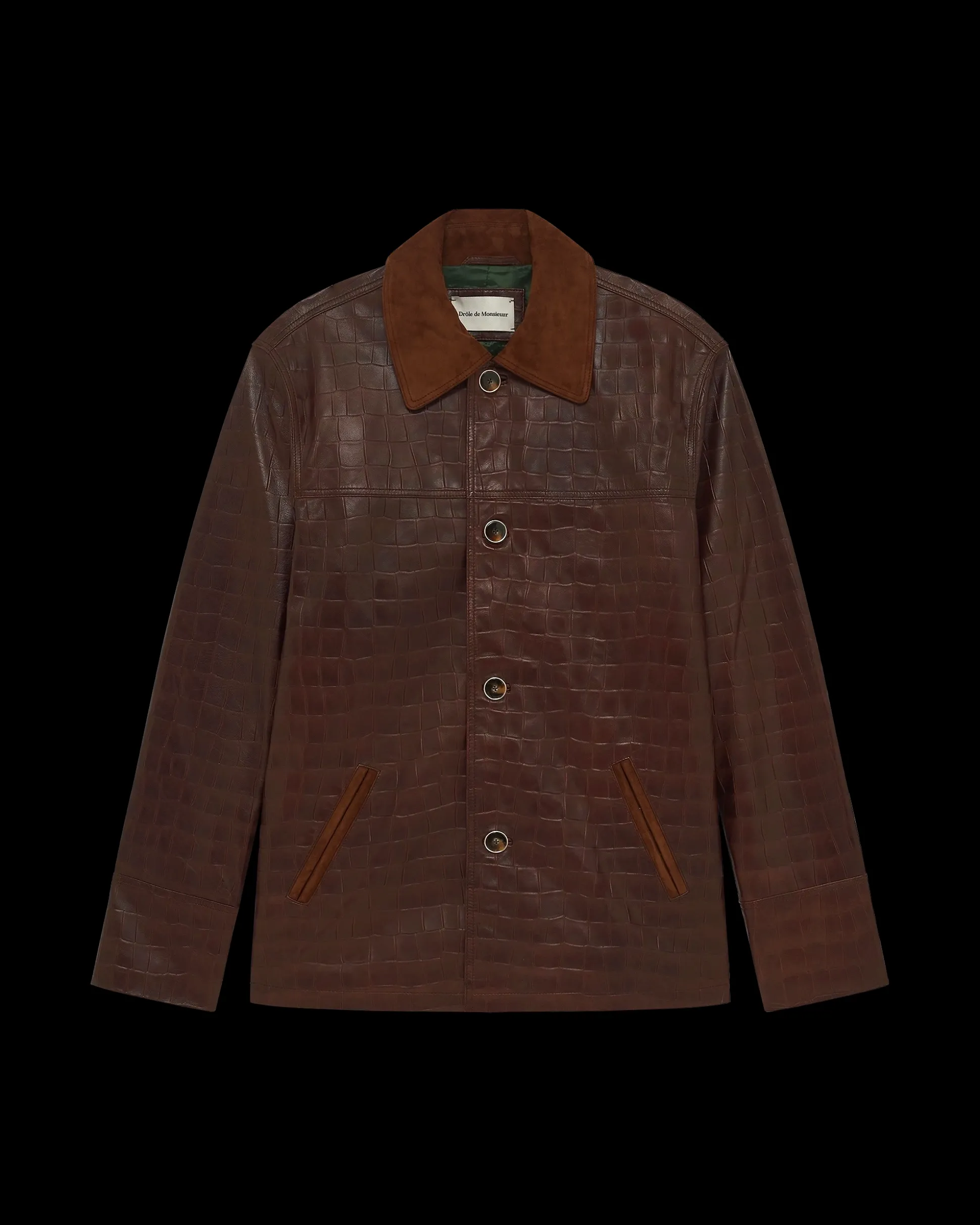 La Veste Cuir Croco