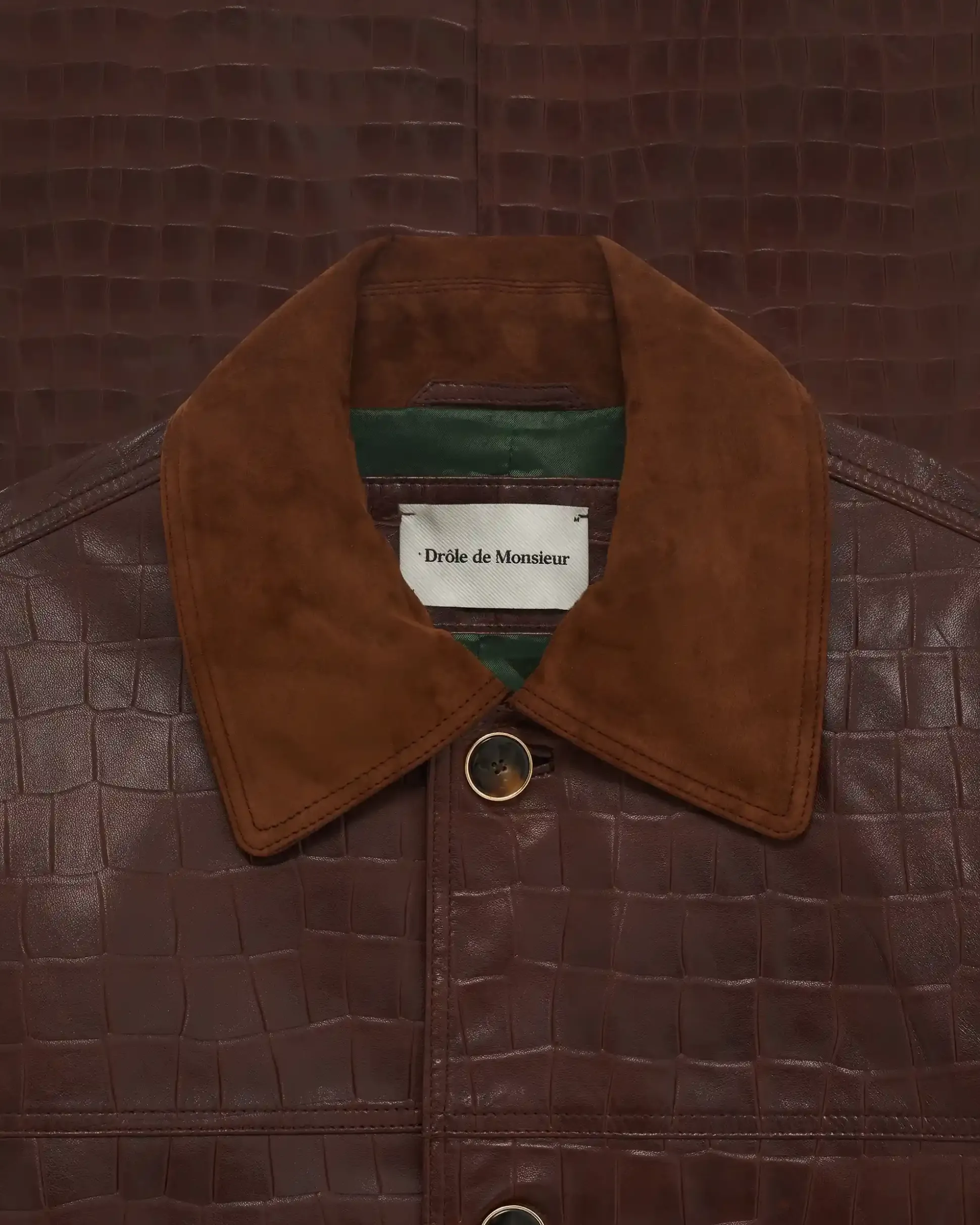 La Veste Cuir Croco