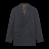 La Veste De Costume Croisée Rayée
