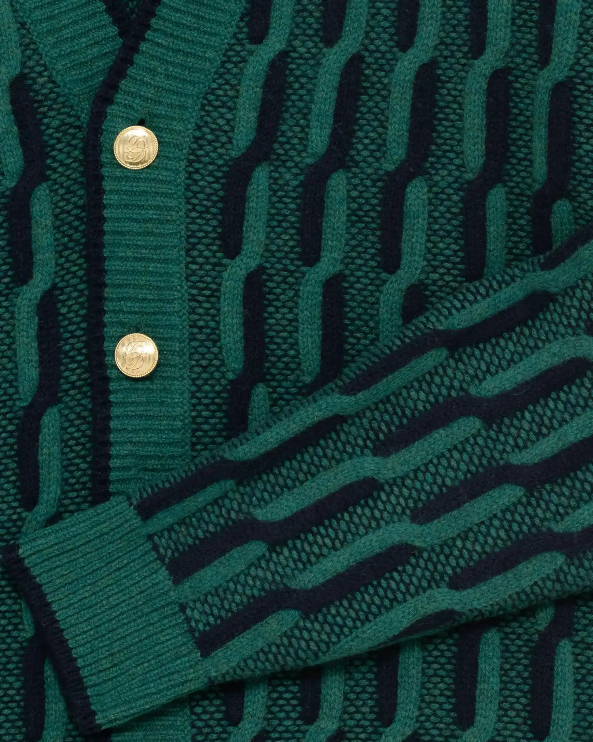 Le Cardigan Torsades Bicolore