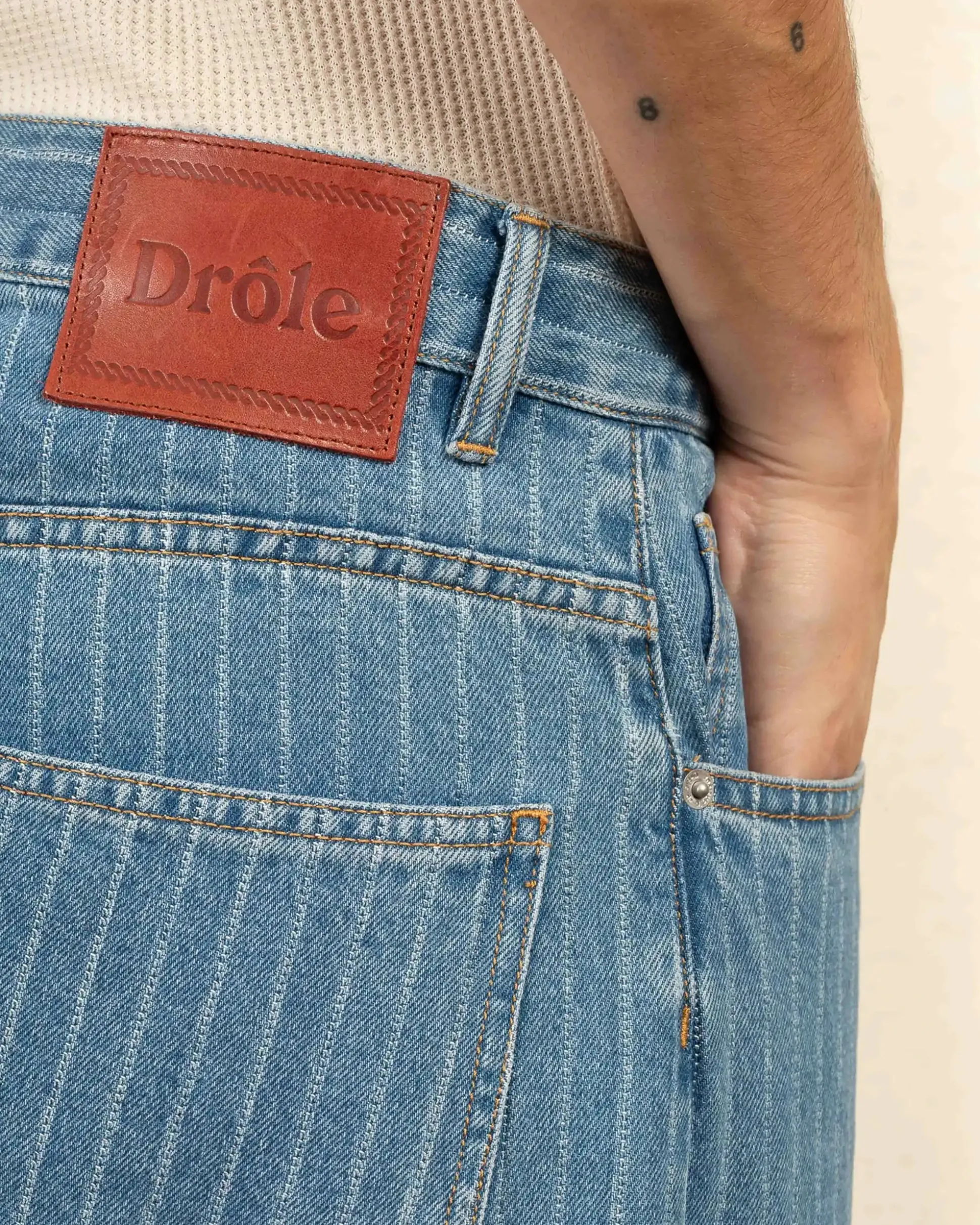 Le Jean Baggy Rayures