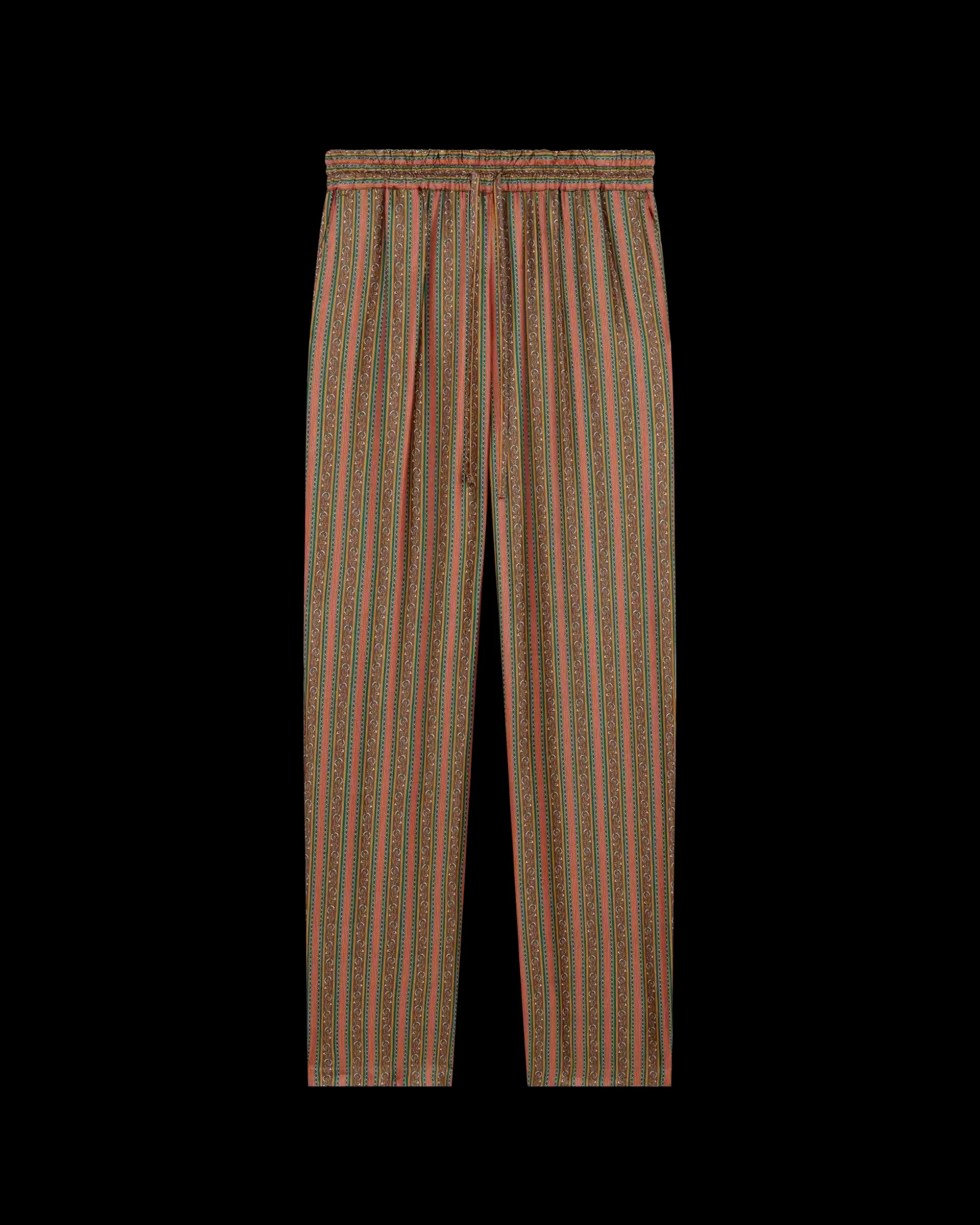 Le Pantalon Rayure Fleuries
